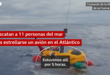 «Un verdadero milagro»: rescatan a 11 personas con vida después de que su avión se estrellara en el Atlántico