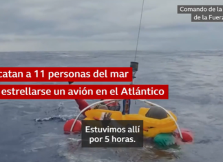 «Un verdadero milagro»: rescatan a 11 personas con vida después de que su avión se estrellara en el Atlántico